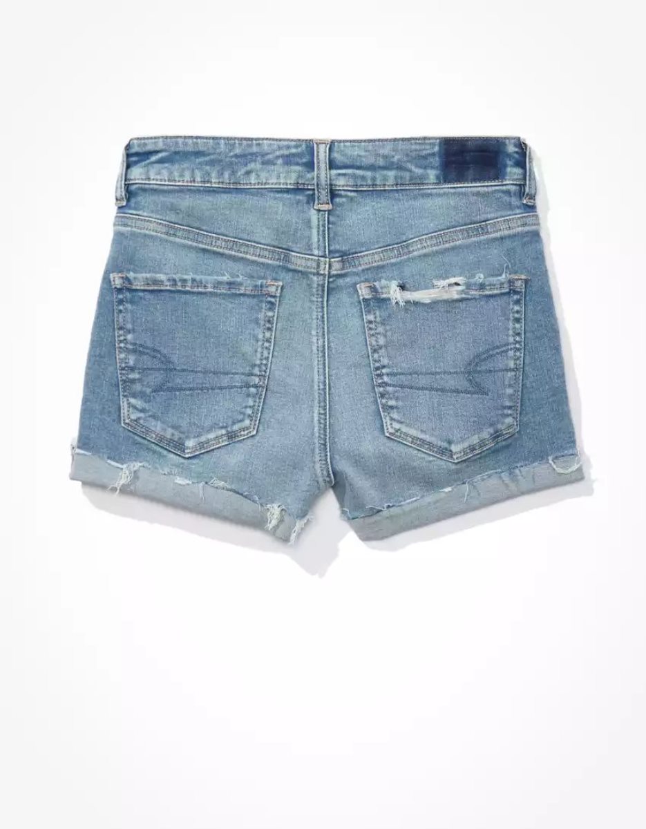 Shorts American Eagle AE Ne(x)t Level Super High-Waisted Denim Lavage Clair Femme | CYY-88082836